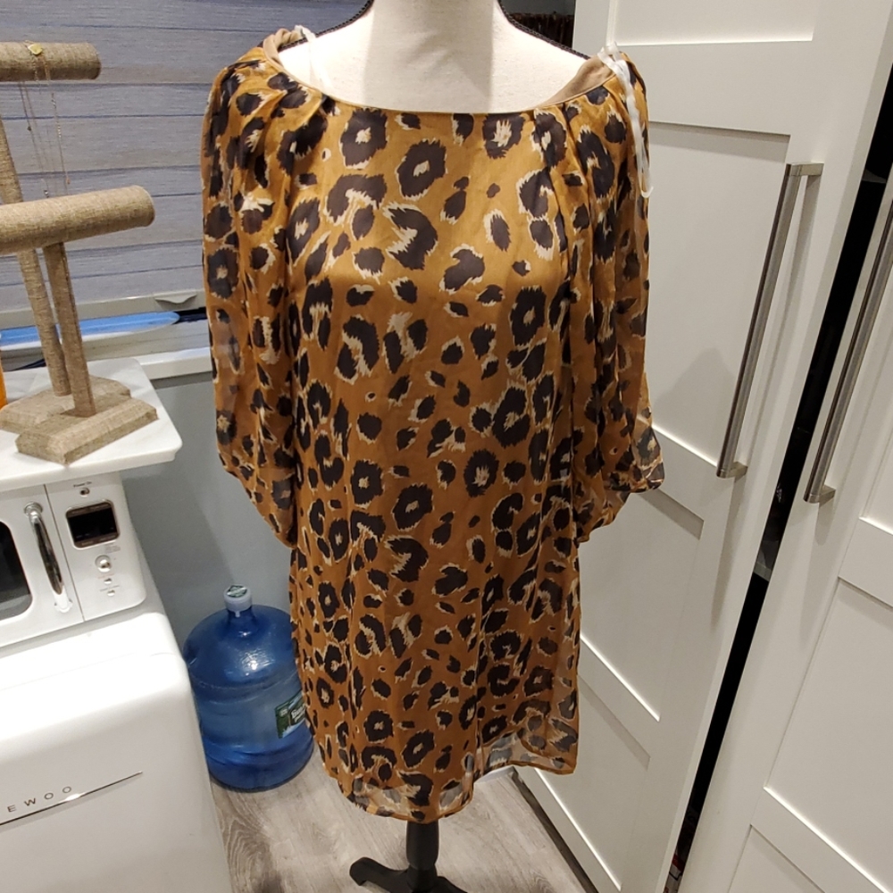 Hello Miss leapard Print Dress